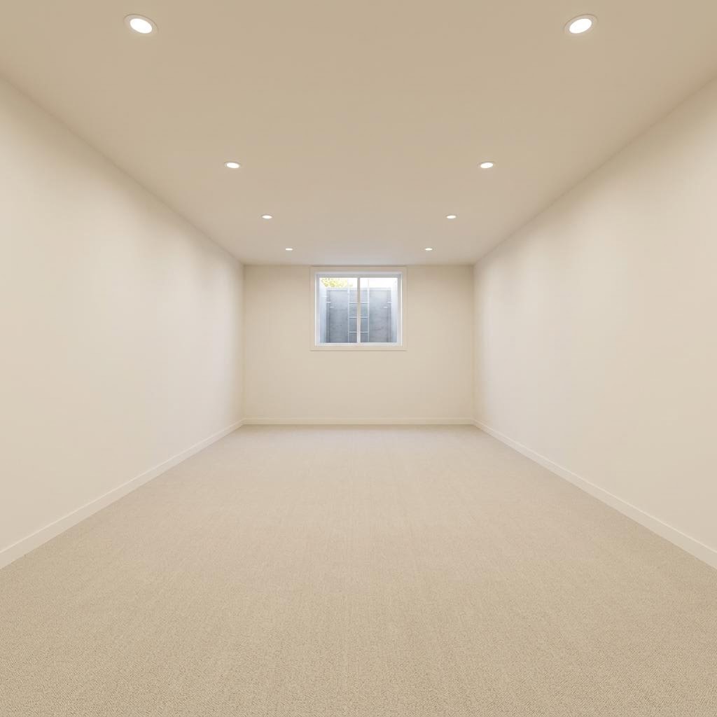 Illustrative basement room used as concept inspiration